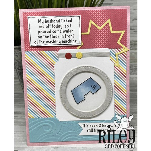 Simon Says Stamp! Riley And Company Funny Bones WATER ON THE FLOOR Cling Rubber Stamp RWD-956
