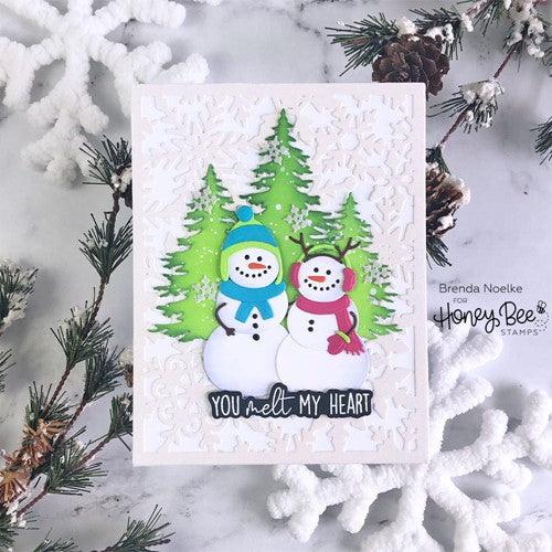 Simon Says Stamp! Honey Bee SNOW FAMILY LIKE OURS Clear Stamp Set hbst379* | color-code:ALT01