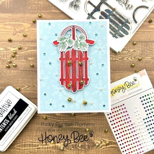 Simon Says Stamp! Honey Bee SLEIGH BELLS RING Clear Stamp Set hbst388*