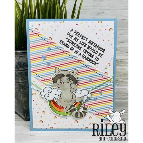 Simon Says Stamp! Riley And Company Funny Bones STAND UP IN A HAMMOCK Cling Rubber Stamp RWD-957