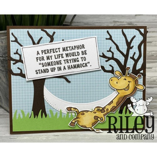 Simon Says Stamp! Riley And Company Funny Bones STAND UP IN A HAMMOCK Cling Rubber Stamp RWD-957
