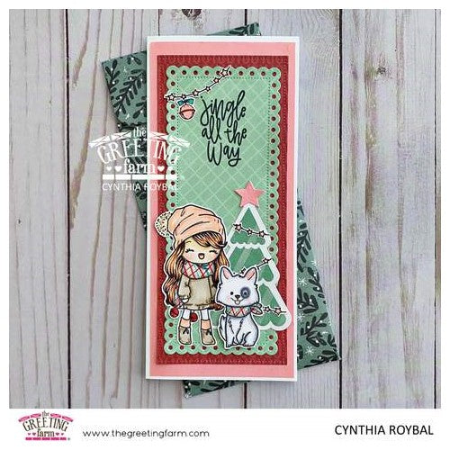 Simon Says Stamp! The Greeting Farm MISS ANYA JINGLE Clear Stamps tgf607 | color-code:ALT2