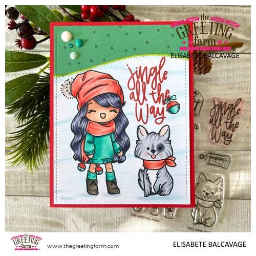 Simon Says Stamp! The Greeting Farm MISS ANYA JINGLE Clear Stamps tgf607 | color-code:ALT3