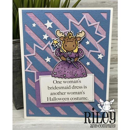 Simon Says Stamp! Riley And Company Funny Bones ONE WOMAN'S DRESS Cling Rubber Stamp RWD-946
