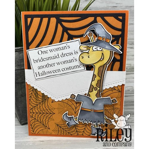 Simon Says Stamp! Riley And Company Funny Bones ONE WOMAN'S DRESS Cling Rubber Stamp RWD-946