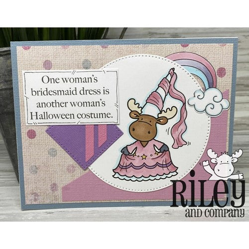 Simon Says Stamp! Riley And Company Funny Bones ONE WOMAN'S DRESS Cling Rubber Stamp RWD-946