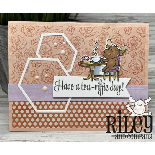 Simon Says Stamp! Riley And Company Funny Bones HAVE A TEA RIFFIC DAY Cling Rubber Stamp RWD-952