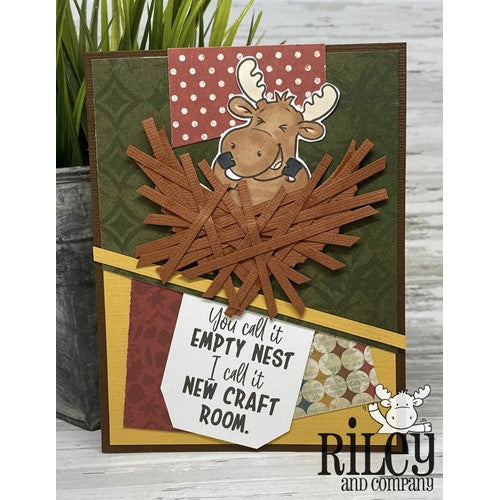 Simon Says Stamp! Riley And Company Funny Bones EMPTY NEST Cling Rubber Stamp RWD-954