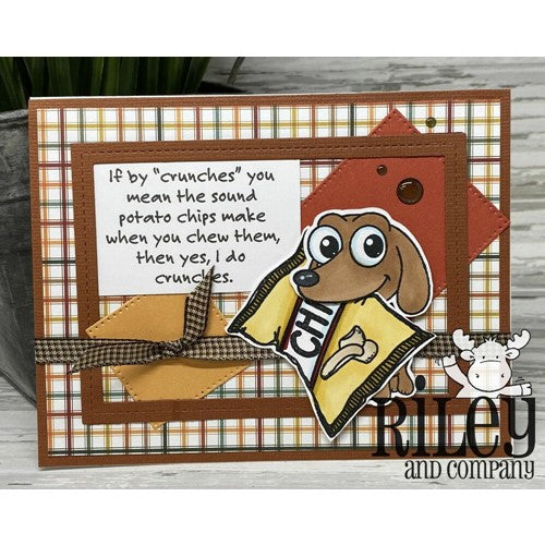 Simon Says Stamp! Riley And Company Funny Bones CRUNCHES Cling Rubber Stamp RWD-955