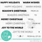 Simon Says Stamp! Ink Blot Shop Clear Stamp Set MIXED HOLIDAY GREETINGS inbl113