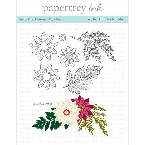 Simon Says Stamp! Papertrey Ink INTO THE BLOOMS DAHLIA Dies PTI-0363