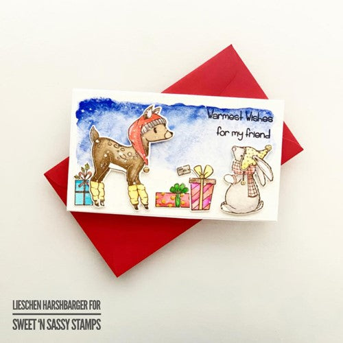 Simon Says Stamp! Sweet 'N Sassy WARM WINTER FRIENDS Clear Stamp Set sns21053*