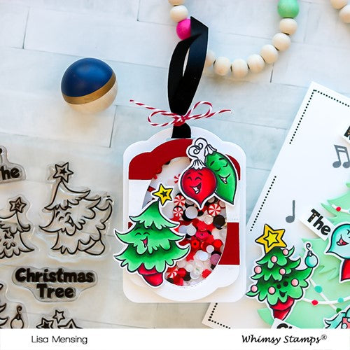 Simon Says Stamp! Whimsy Stamps ROCKING CHRISTMAS TREE Clear Stamps KHB165a