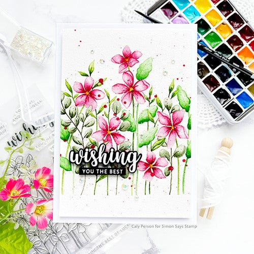 Simon Says Stamp! Gina K Designs FLORAL WISHES Clear Stamps as11 | color-code:ALT1