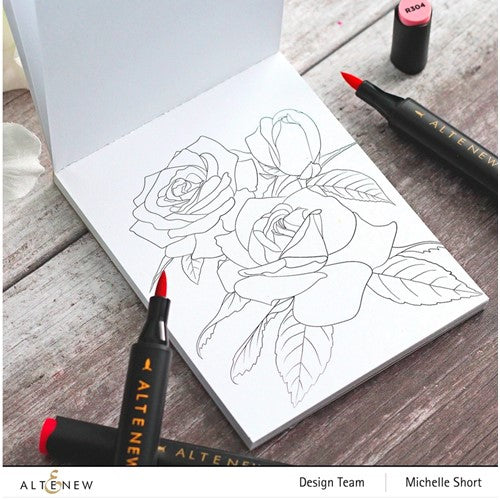 Exotic Blooms Marker Coloring Book