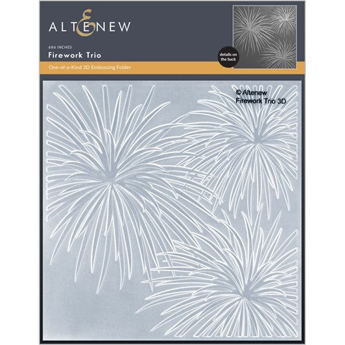 Simon Says Stamp! Altenew FIREWORKS TRIO 3D Embossing Folder ALT6652