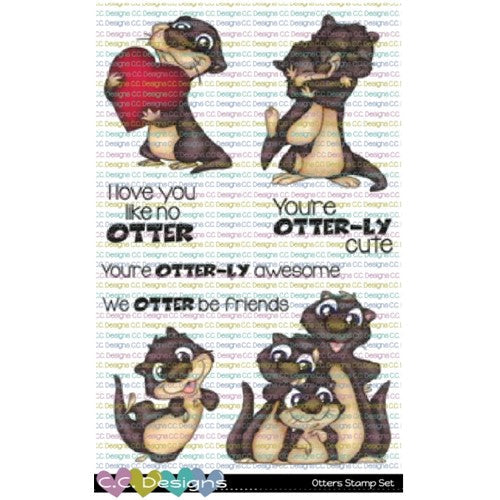 Simon Says Stamp! C.C. Designs OTTERS Clear Stamp Set ccd0278
