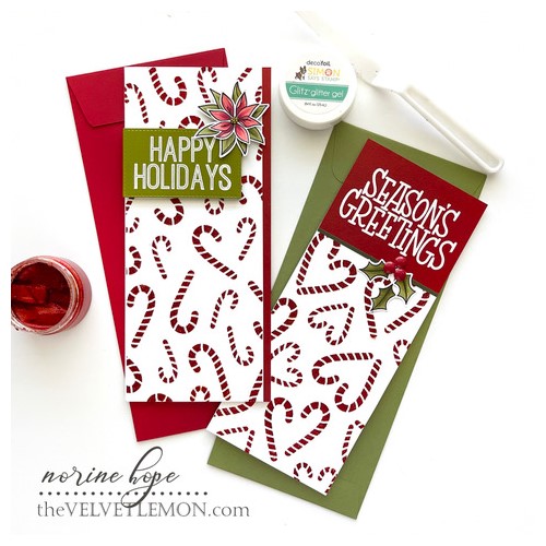 Simon Says Stamp! Simon Says Stamp Set of 2 Stencils CANDY CANES ssst221580 | color-code:ALT3