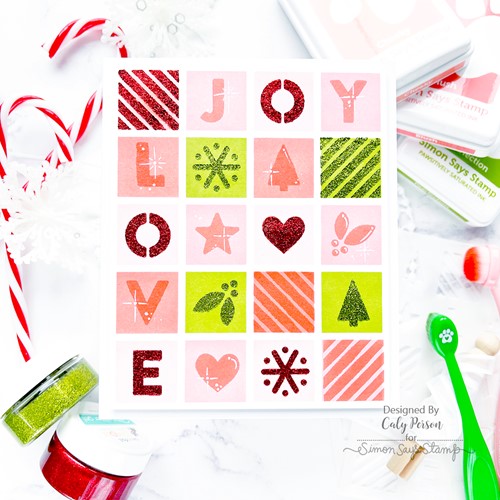 Simon Says Stamp! Simon Says Stamp Set of 2 Stencils LAYERED HOLIDAY GRID ssst221573 | color-code:ALT0