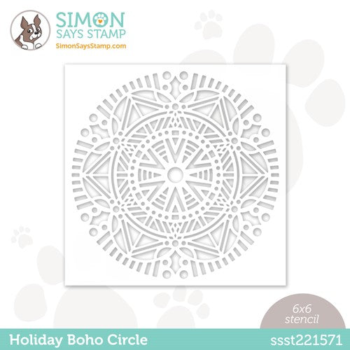 Simon Says Stamp Stencil HOLIDAY BOHO CIRCLE ssst221571