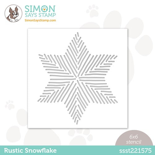 Simon Says Stamp! Simon Says Stamp Stencil RUSTIC SNOWFLAKE ssst221575