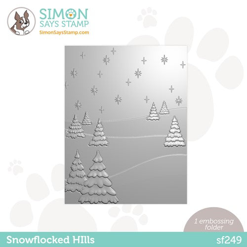 Simon Says Stamp! Simon Says Stamp Embossing Folder SNOWFLOCKED HILLS sf249
