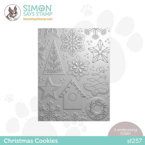 Simon Says Stamp! Simon Says Stamp Embossing Folder CHRISTMAS COOKIES sf257
