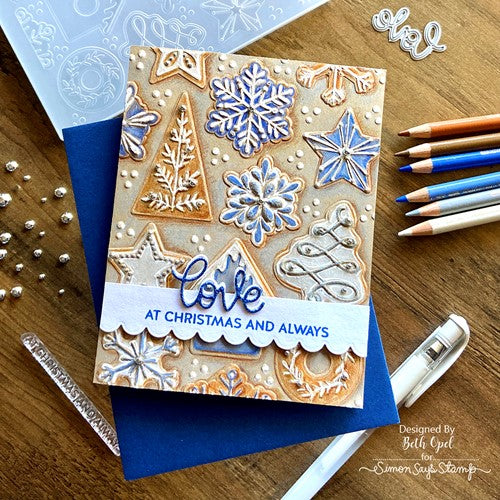 Simon Says Stamp! Simon Says Stamp Embossing Folder CHRISTMAS COOKIES sf257