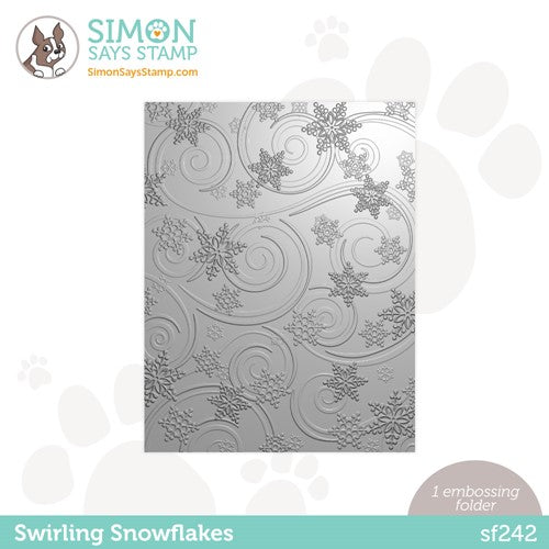 Simon Says Stamp Embossing Folder Swirling Snowflakes Sf242 | Simon Says Embossing Folders | Crafting & Stamping Supplies from Simon Says Stamp