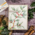 Simon Says Stamp! Simon Says Stamp Embossing Folder HOLLY BRANCH sf248