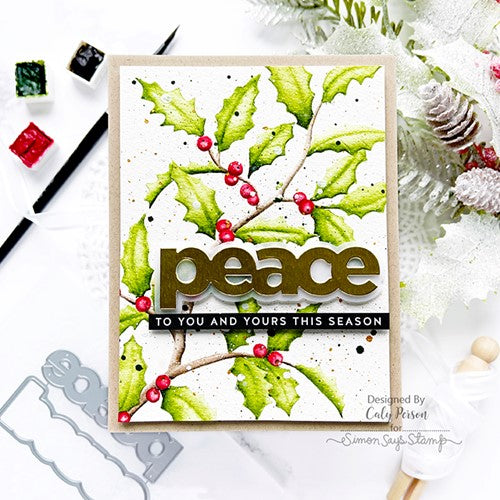Simon Says Stamp! Simon Says Stamp Embossing Folder HOLLY BRANCH sf248 | color-code:ALT00