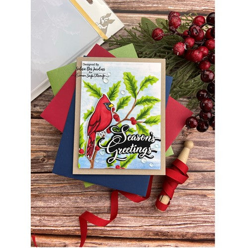 Simon Says Stamp! Simon Says Stamp Embossing Folder HOLLY BRANCH sf248