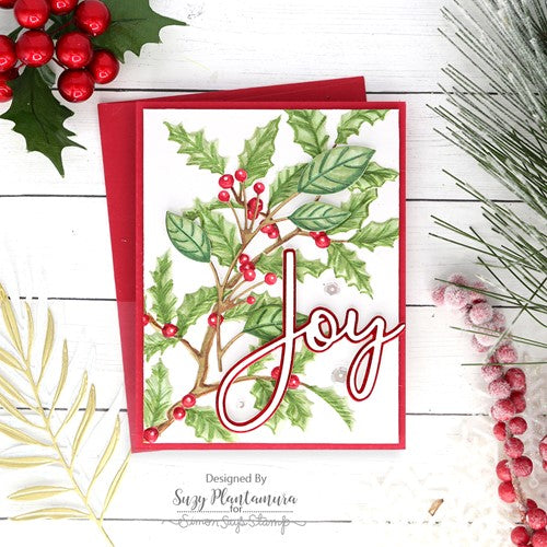 Simon Says Stamp! Simon Says Stamp Embossing Folder HOLLY BRANCH sf248 | color-code:ALT2