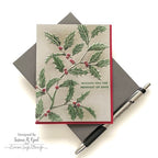 Simon Says Stamp! Simon Says Stamp Embossing Folder HOLLY BRANCH sf248