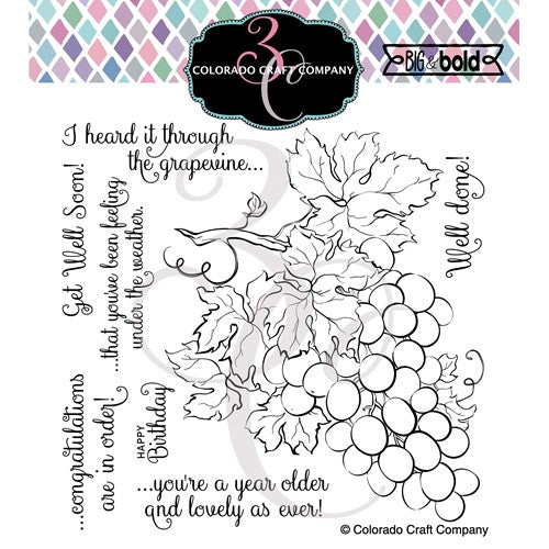 Simon Says Stamp! Colorado Craft Company Big and Bold THE GRAPEVINE Clear Stamps BB559