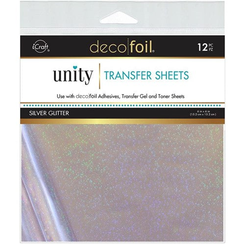 Simon Says Stamp! Therm O Web Unity SILVER GLITTER Deco Foil Transfer Sheets 19094
