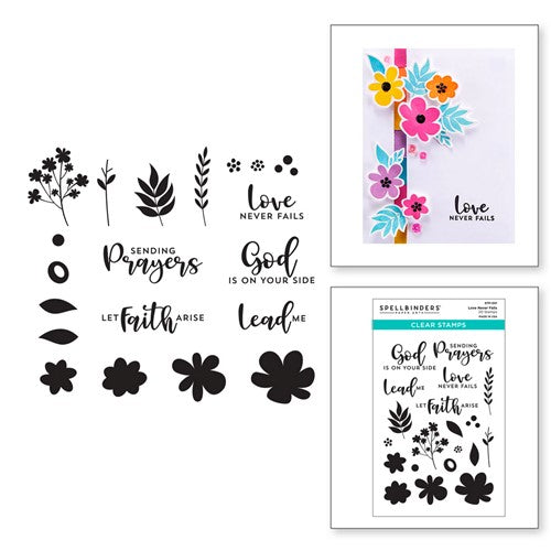 Simon Says Stamp! STP-051 Spellbinders LOVE NEVER Fails Clear Stamps*