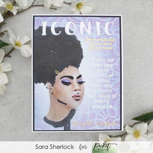 Simon Says Stamp! Picket Fence Studios ICONIC BEAUTY KIARA Clear Stamps ib102
