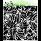 Simon Says Stamp! Picket Fence Studios PLUMERIA FLOWERS 6 x 6 Stencil sc275
