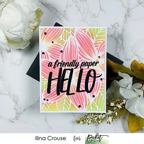 Simon Says Stamp! Picket Fence Studios PLUMERIA FLOWERS 6 x 6 Stencil sc275