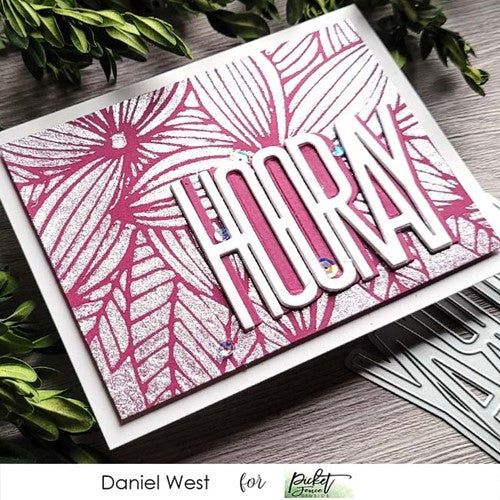 Simon Says Stamp! Picket Fence Studios PLUMERIA FLOWERS 6 x 6 Stencil sc275