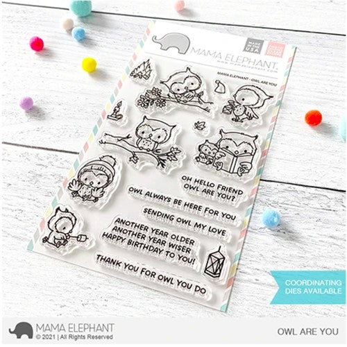 Simon Says Stamp! Mama Elephant Clear Stamps OWL ARE YOU