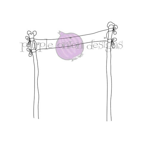 Simon Says Stamp! Purple Onion Designs FINISH LINE Cling Stamp pod4036*