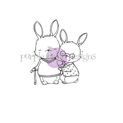Simon Says Stamp! Purple Onion Designs EDDIE AND ETHEL Cling Stamp pod1247