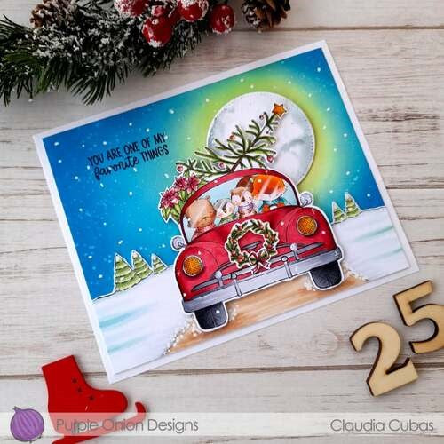 Simon Says Stamp! Purple Onion Designs ON OUR WAY Cling Stamp pod1239
