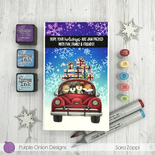 Simon Says Stamp! Purple Onion Designs ON OUR WAY Cling Stamp pod1239