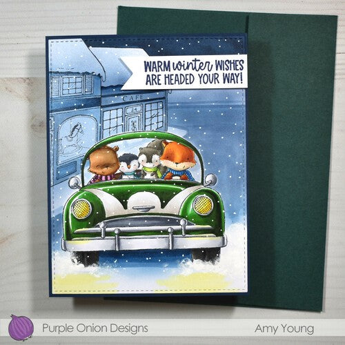 Simon Says Stamp! Purple Onion Designs ON OUR WAY Cling Stamp pod1239