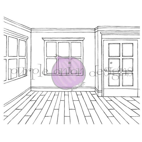 Simon Says Stamp! Purple Onion Designs ROOM BACKGROUND Cling Stamp pod1238
