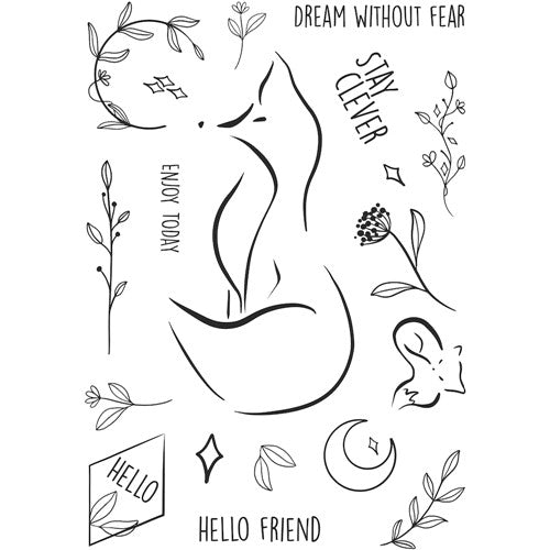Simon Says Stamp! Creative Expressions CLEVER FOX Clear Stamps cec978*