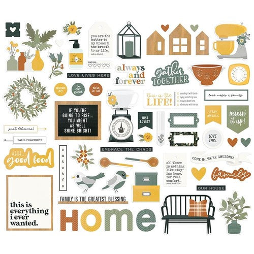 Simon Says Stamp! Simple Stories HEARTH AND HOME Bits And Pieces 16516